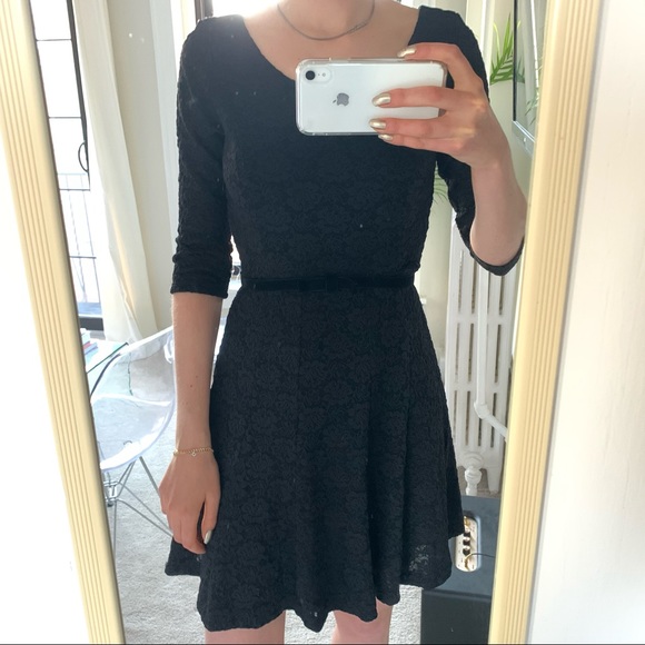 White House Black Market Dresses & Skirts - Fit and flare little black lace dress